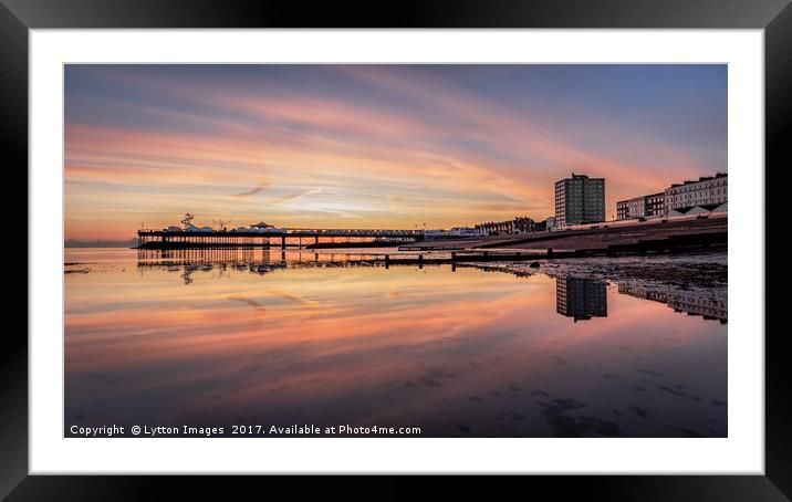 Herne Bay Seafront sunrise Framed Mounted Print by Wayne Lytton