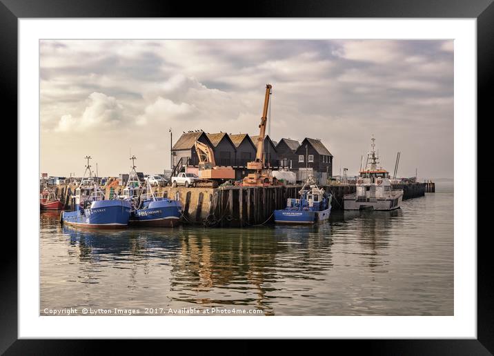 Water at Whitstable (colour) Framed Mounted Print by Wayne Lytton