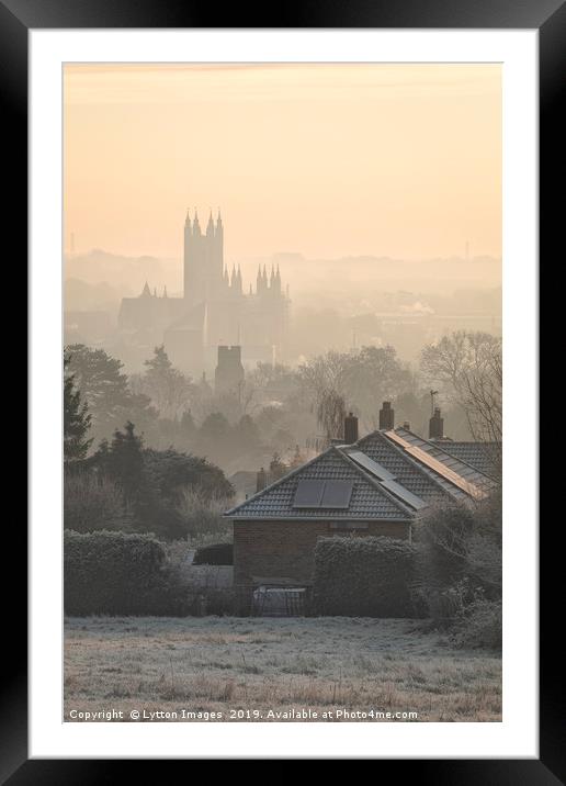 Frosty Sunrise Canterbury Framed Mounted Print by Wayne Lytton