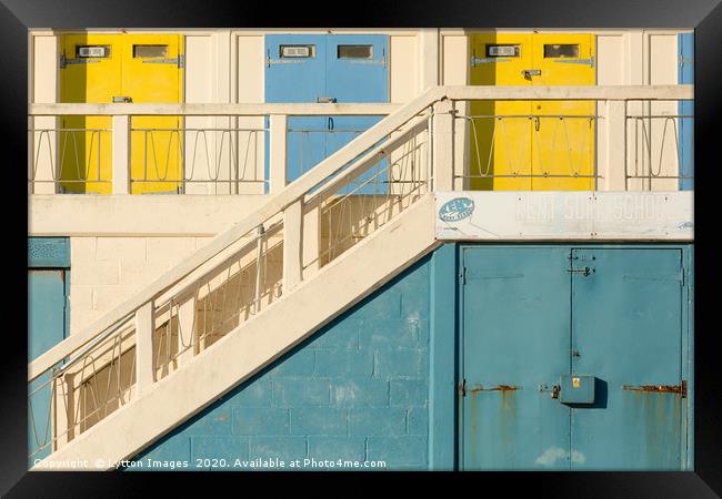 Yellow and Blue Framed Print by Wayne Lytton