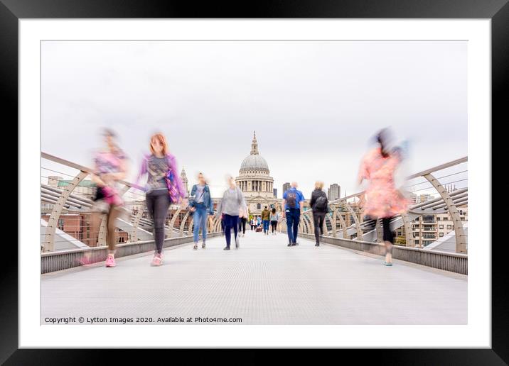 London (millennium bridge) Framed Mounted Print by Wayne Lytton
