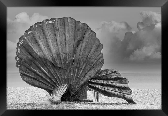 The Iconic Aldeburgh Scallop Framed Print by Kevin Snelling