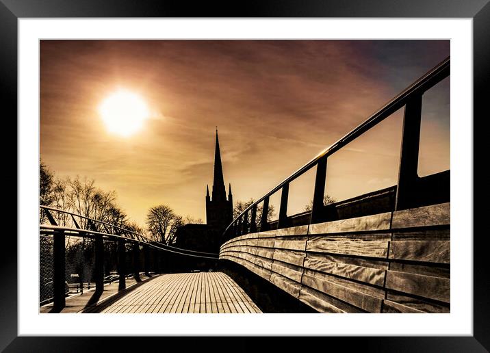 Abstract of Norwich cathedral Framed Mounted Print by Kevin Snelling