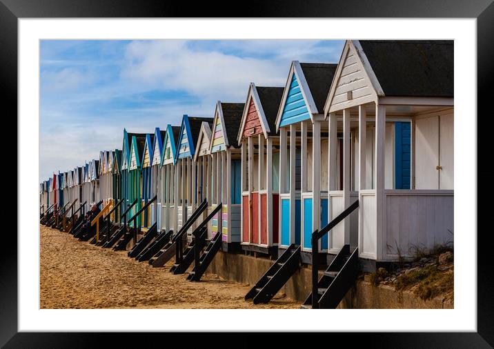 Colourful Beachfront Haven Framed Mounted Print by Kevin Snelling
