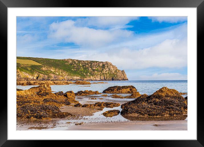 Serene Coastline at Roseland Peninsula Framed Mounted Print by Kevin Snelling