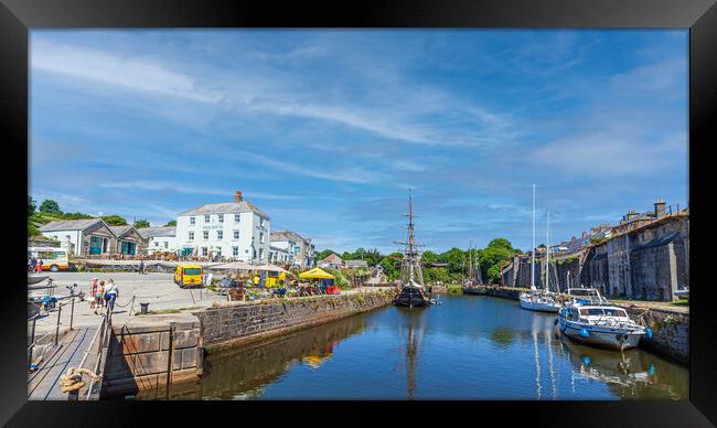 Charlestown Harbour, Saint Austell Cornwall Framed Print by Kevin Snelling