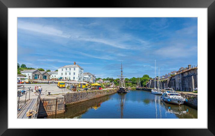 Charlestown Harbour, Saint Austell Cornwall Framed Mounted Print by Kevin Snelling