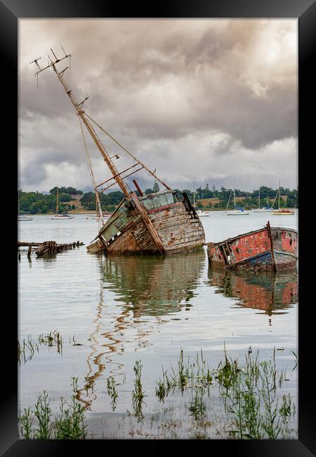 The Haunting Beauty of Suffolks Ship Graveyard Framed Print by Kevin Snelling