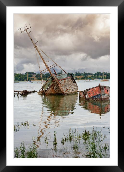 The Haunting Beauty of Suffolks Ship Graveyard Framed Mounted Print by Kevin Snelling