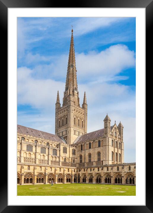 Majestic Norwich Cathedral Framed Mounted Print by Kevin Snelling