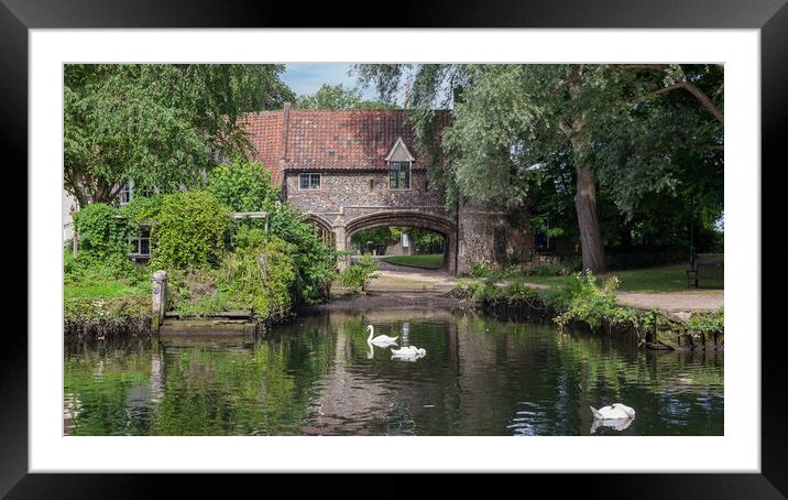 Peaceful River Wensum Framed Mounted Print by Kevin Snelling