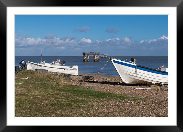 Tranquil Sizewell Beach Scene Framed Mounted Print by Kevin Snelling
