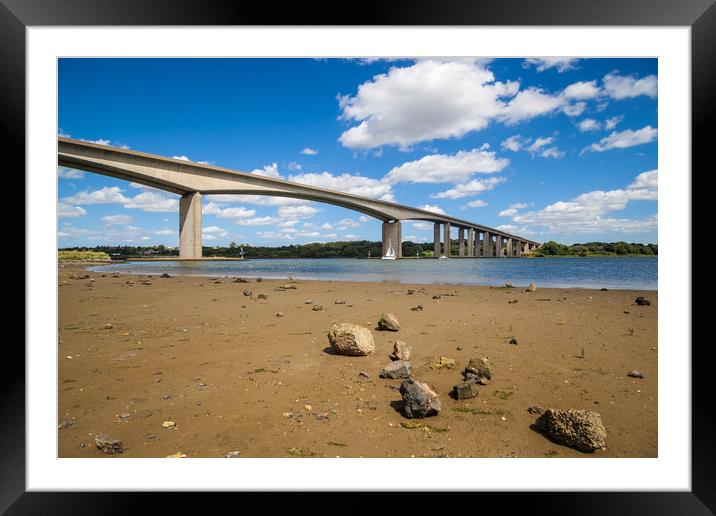 Bridge over the river Orwell Framed Mounted Print by Kevin Snelling