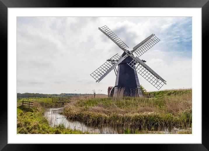 Majestic Herringfleet Windmill Framed Mounted Print by Kevin Snelling