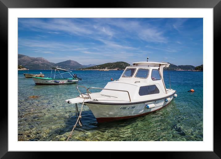 Serenity on the Croatian Coast Framed Mounted Print by Kevin Snelling