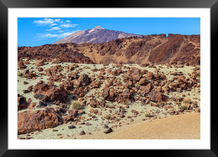 Majestic Volcanic Landscape Framed Mounted Print by Kevin Snelling