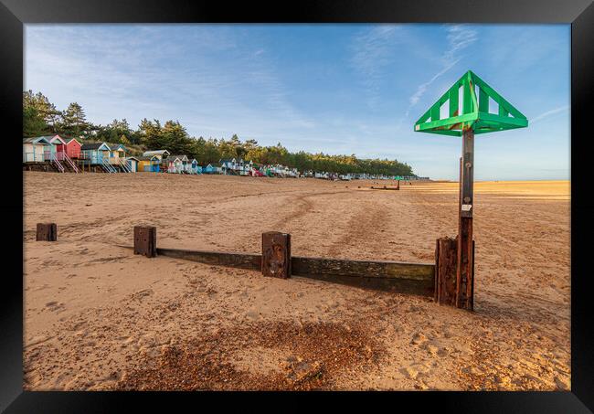 Low Tide Wells next the sea Framed Print by Kevin Snelling