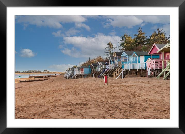 Vivid Beach Huts at WellsnexttheSea Framed Mounted Print by Kevin Snelling