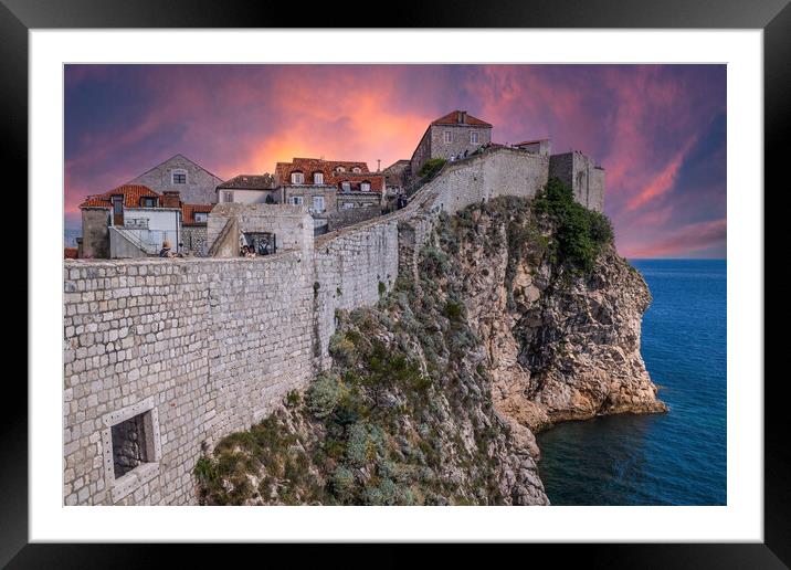 The Ancient Walls of Dubrovnik Framed Mounted Print by Kevin Snelling