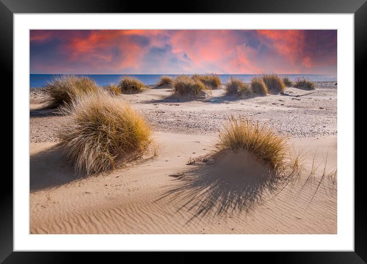 covehithe beach and dunes  Framed Mounted Print by Kevin Snelling