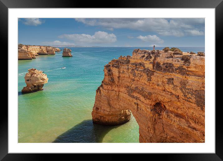Majestic Cliffs of Marinha Framed Mounted Print by Kevin Snelling