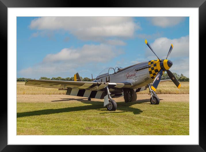 warbird vintage mustang p51 fighter plane Framed Mounted Print by Kevin Snelling