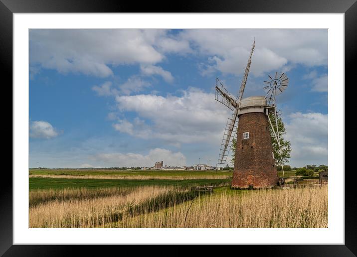 Hardley Windmill norfolk broads Framed Mounted Print by Kevin Snelling