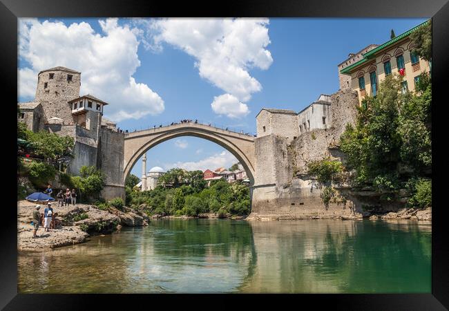 Majestic Arch of Mostar Framed Print by Kevin Snelling
