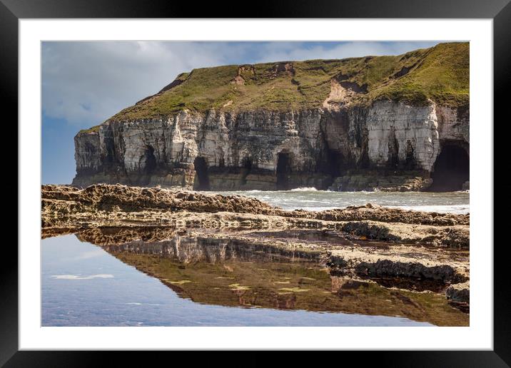 Flamborough Head to North Landing Framed Mounted Print by Kevin Snelling