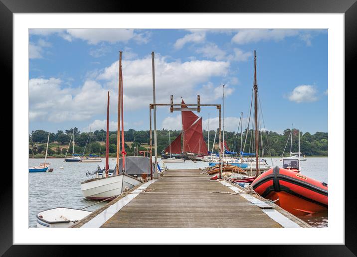 Captivating Pin Mill Harbour Framed Mounted Print by Kevin Snelling