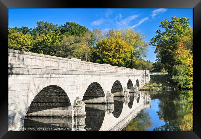 Five Arch Bridge, Virginia Water  Framed Print by Chris Harris