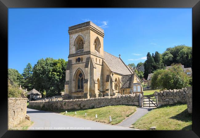 St Barnabas Church, Snowshill, Cotswolds  Framed Print by Chris Harris