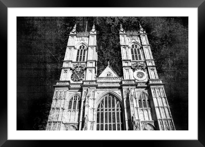 Westminster Abbey (Textured photo art) Framed Mounted Print by Chris Harris