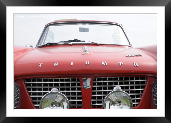 Triumph Herald classic Framed Mounted Print by Chris Harris