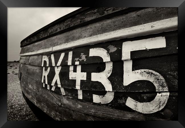Weathered boat hull Framed Print by Chris Harris