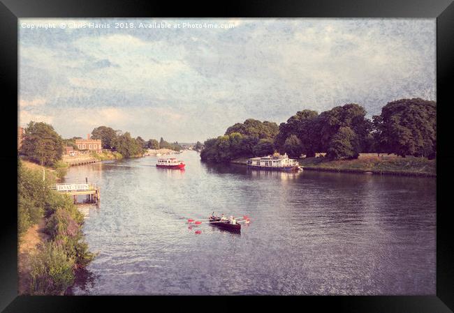 River Thames at Hampton Court Framed Print by Chris Harris
