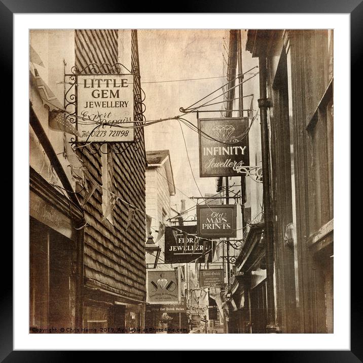 Vintage signs in Brighton’s Jewellery Quarter Framed Mounted Print by Chris Harris