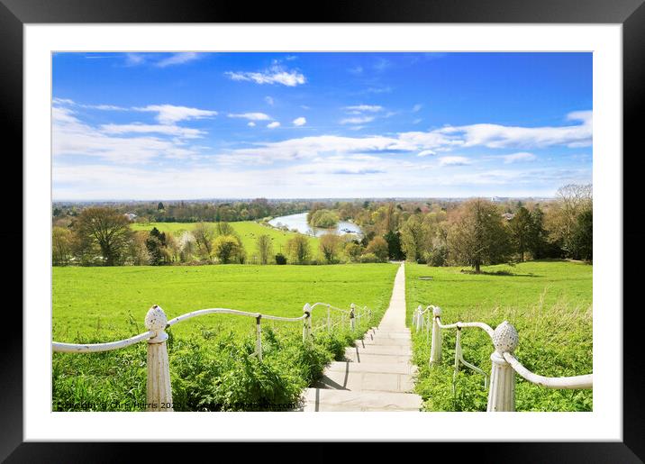 View from Richmond Hill Framed Mounted Print by Chris Harris