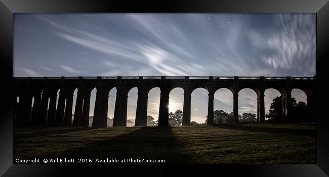 Balcombe Viaduct in the Moonlight Framed Print by Will Elliott