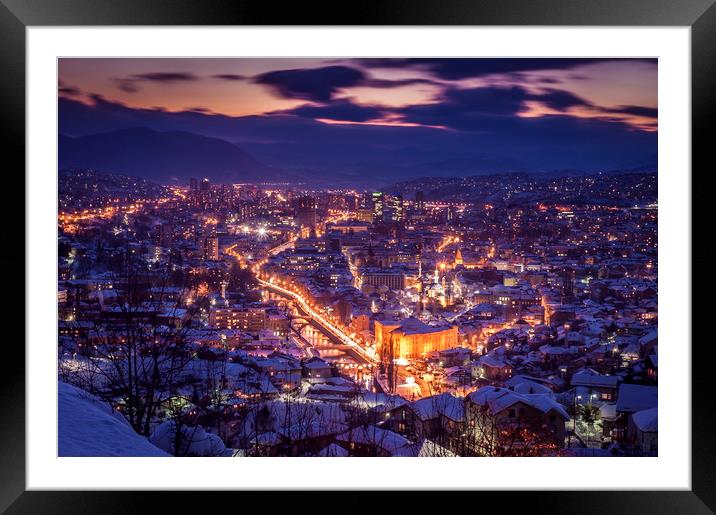 Sarajevo Framed Mounted Print by Sulejman Omerbasic