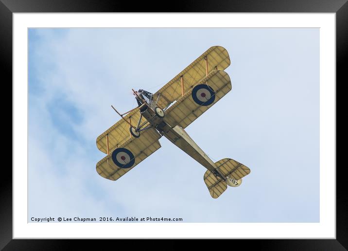 Royal Aircraft Factory BE2 Framed Mounted Print by Lee Chapman