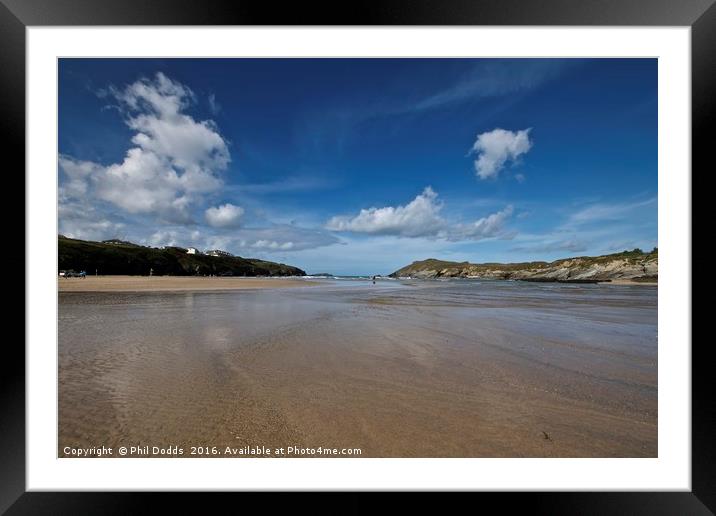 Porth Beach, Cornwall Framed Mounted Print by Phil Dodds