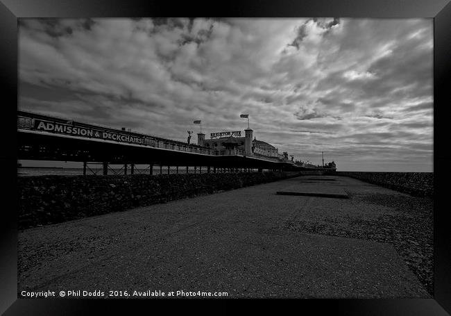 Brighton Pier Under the Clouds Framed Print by Phil Dodds