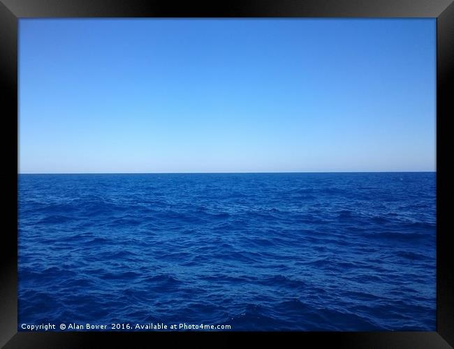 Sea, Sky, Horizon Framed Print by Alan Bower