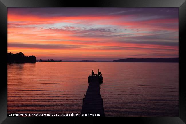 Sunrise over Georgian Bay, Canada Framed Print by Hannah Ashton