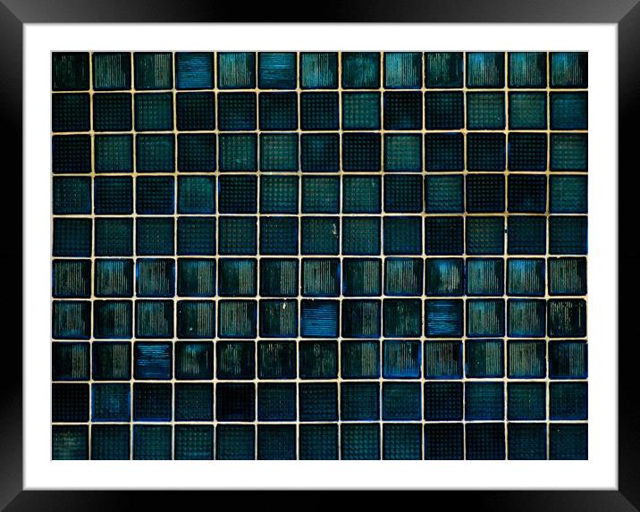 Blue glass wall Framed Mounted Print by Vadim Fomin