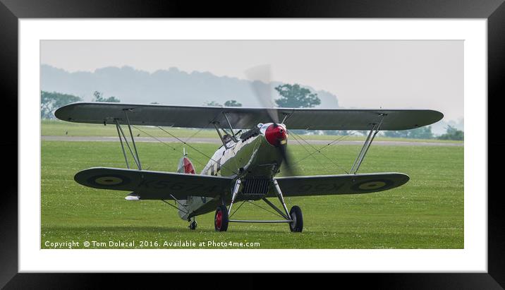 Taxiing Hawker Fury Framed Mounted Print by Tom Dolezal
