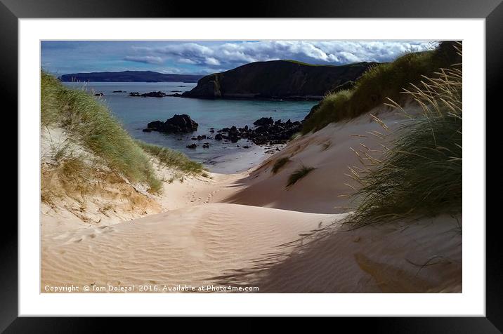 Highland sea view Framed Mounted Print by Tom Dolezal