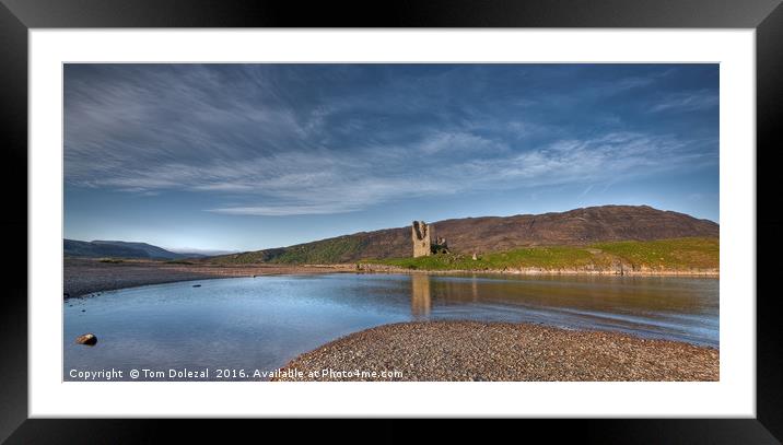 Ardvreck castle reflections Framed Mounted Print by Tom Dolezal