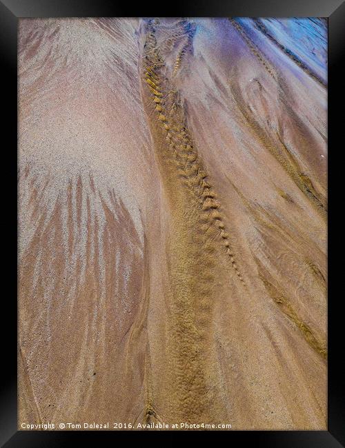 Sand patterns Framed Print by Tom Dolezal